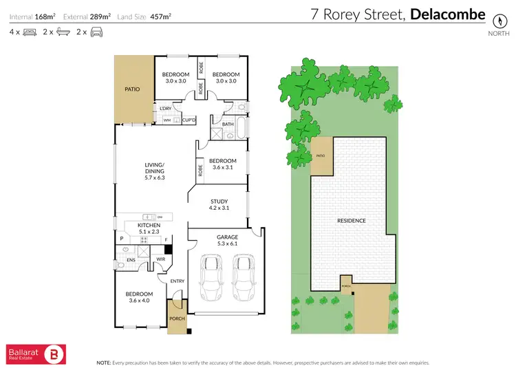 Floorplan of Homely house listing, 7 Rorey Street, Delacombe VIC 3356