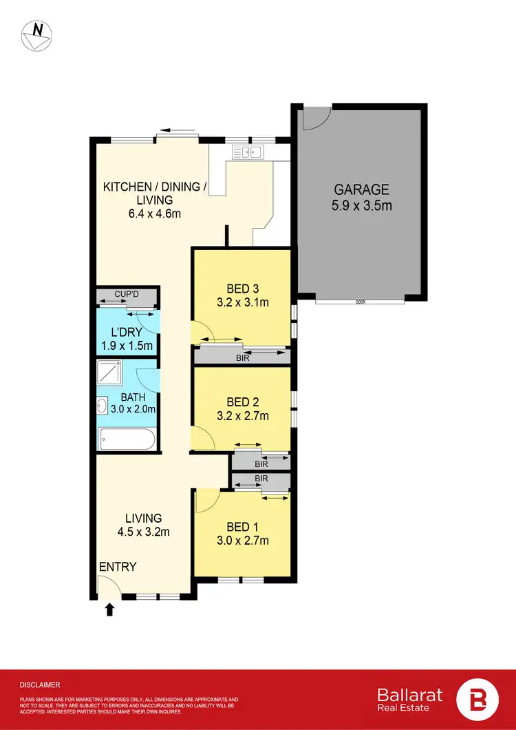 Floorplan of Homely townhouse listing, 15 Jordy Place, Brown Hill VIC 3350