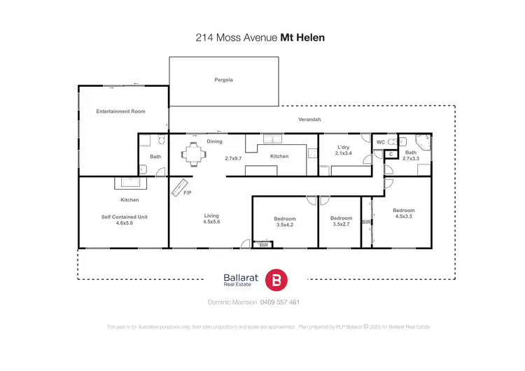 Floorplan of Homely house listing, 214 Moss Avenue, Mount Helen VIC 3350