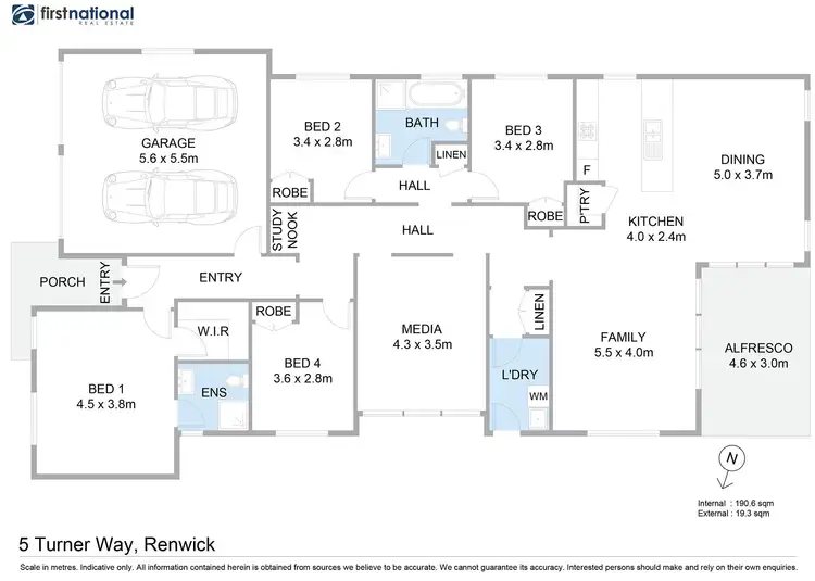 Floorplan of Homely house listing, 5 Turner Way, Renwick NSW 2575