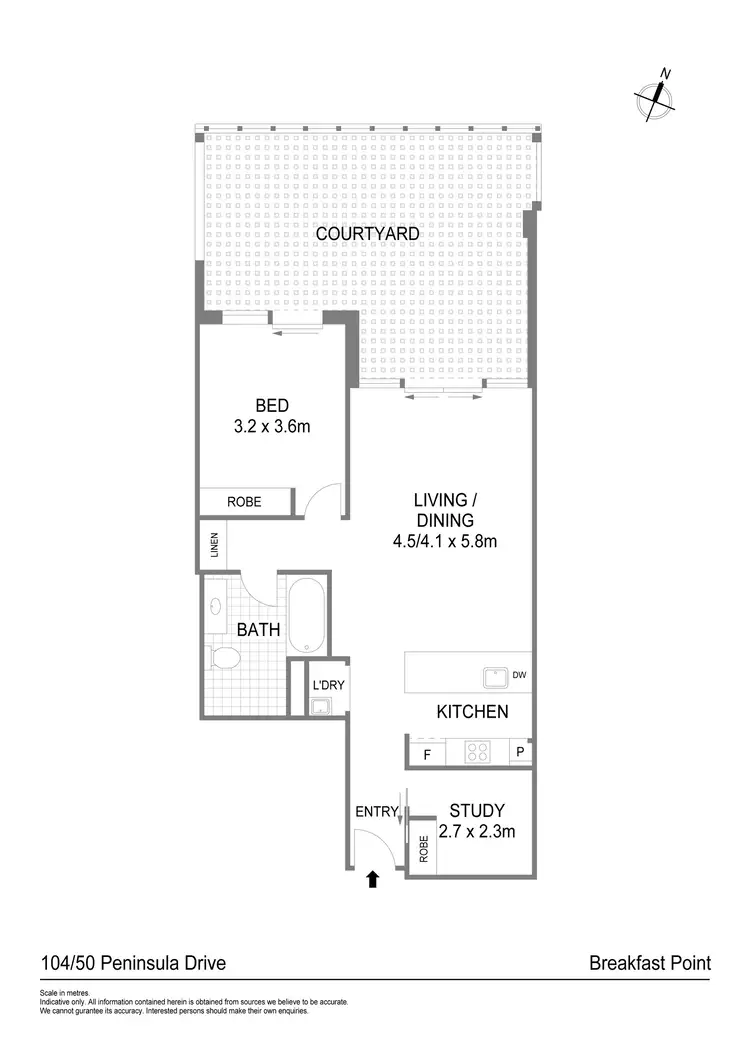 Floorplan of Homely apartment listing, 104/50 Peninsula Drive, Breakfast Point NSW 2137
