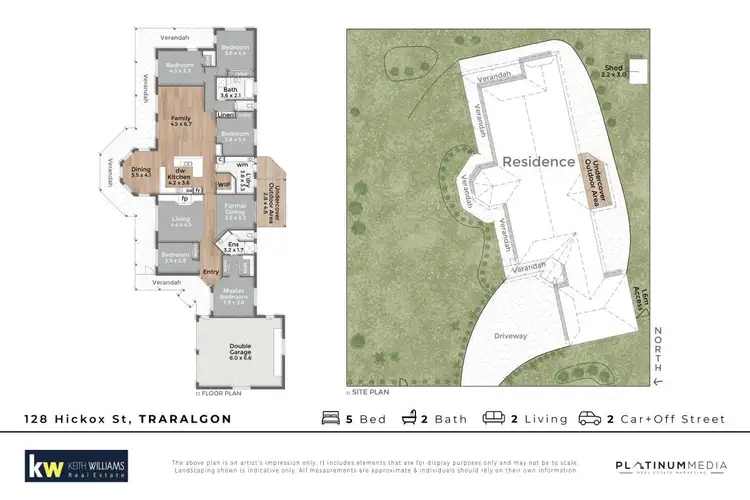 Floorplan of Homely house listing, 128-130 Hickox Street, Traralgon VIC 3844