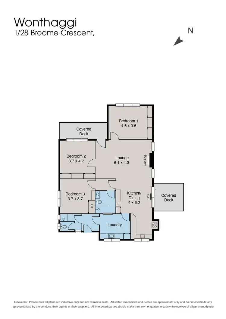 Floorplan of Homely house listing, 1/28 Broome Crescent, Wonthaggi VIC 3995