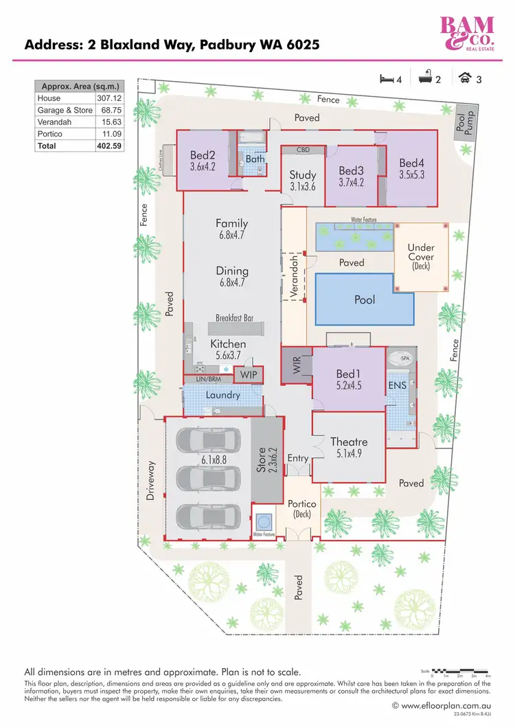 Floorplan of Homely house listing, 2 Blaxland Way, Padbury WA 6025