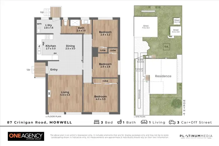Floorplan of Homely house listing, 87 Crinigan Road, Morwell VIC 3840