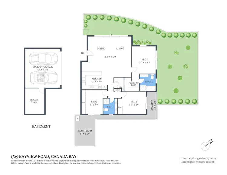 Floorplan of Homely villa listing, 1/25 Bayview Road, Canada Bay NSW 2046