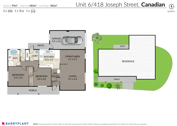 Floorplan of Homely unit listing, 6/418 Joseph Street, Canadian VIC 3350