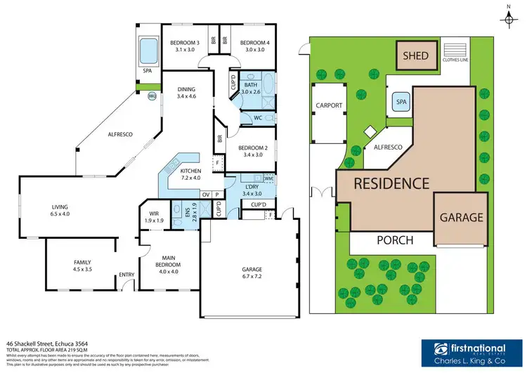 Floorplan of Homely house listing, 46 Shackell Street, Echuca VIC 3564