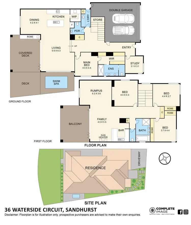 Floorplan of Homely house listing, 36 Waterside Circuit, Sandhurst VIC 3977
