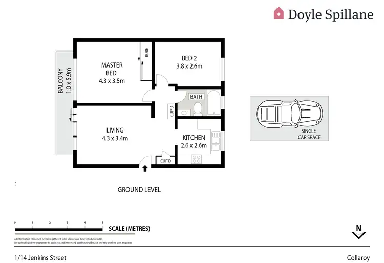 Floorplan of Homely apartment listing, 1/14 Jenkins Street, Collaroy NSW 2097