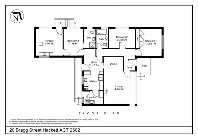 Floorplan of Homely house listing, 20 Bragg Street, Hackett ACT 2602