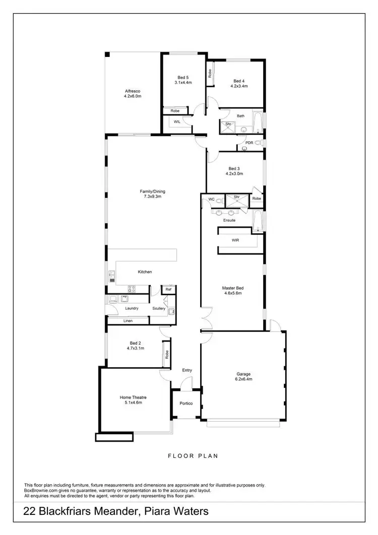 Floorplan of Homely house listing, 22 Blackfriars Meander, Piara Waters WA 6112