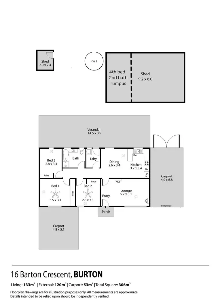 Floorplan of Homely house listing, 16 Barton Crescent, Burton SA 5110