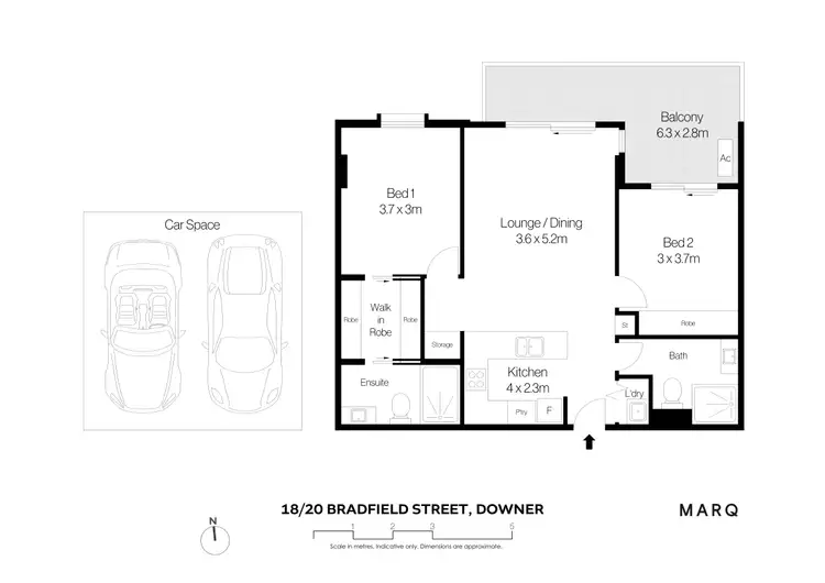 Floorplan of Homely unit listing, 18/20 Bradfield Street, Downer ACT 2602