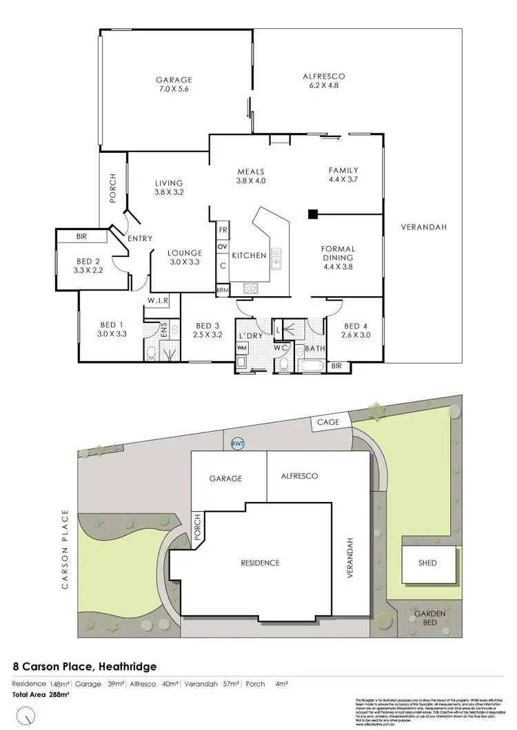 Floorplan of Homely house listing, 8 Carson Place, Heathridge WA 6027