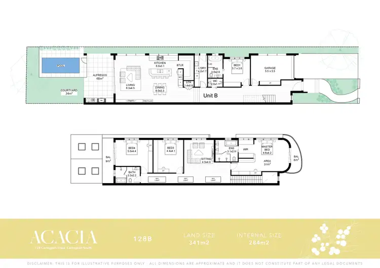 Floorplan of Homely semi-detached listing, 128B Caringbah Road, Caringbah South NSW 2229