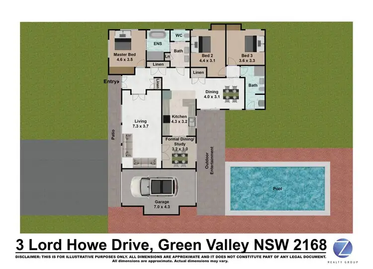 Floorplan of Homely house listing, 3 Lord Howe Drive, Green Valley NSW 2168