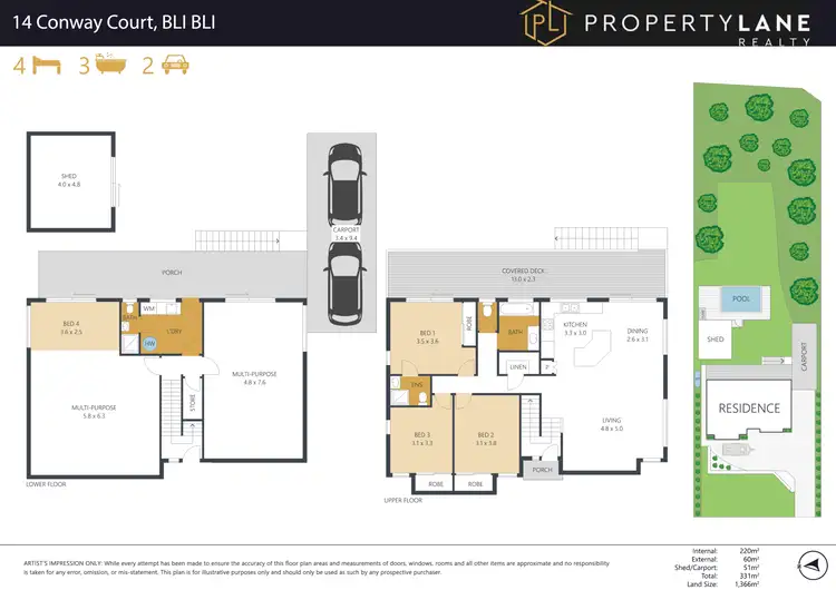 Floorplan of Homely house listing, 14 Conway Court, Bli Bli QLD 4560