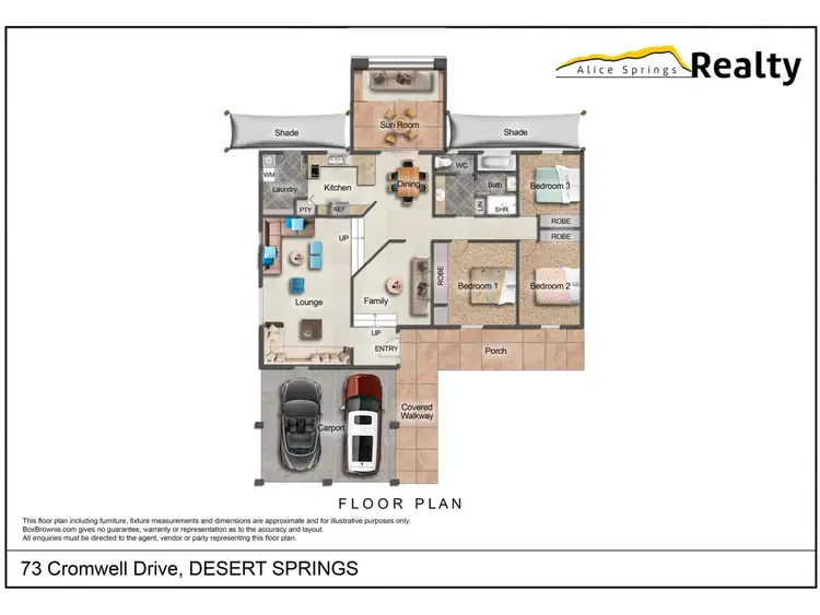 Floorplan of Homely house listing, 73 Cromwell Drive, Desert Springs NT 870