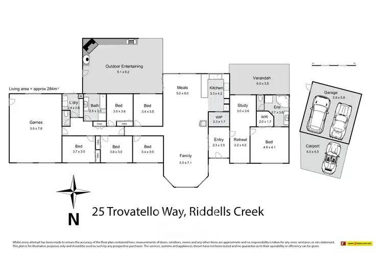 Floorplan of Homely house listing, 25 Trovatello Way, Riddells Creek VIC 3431