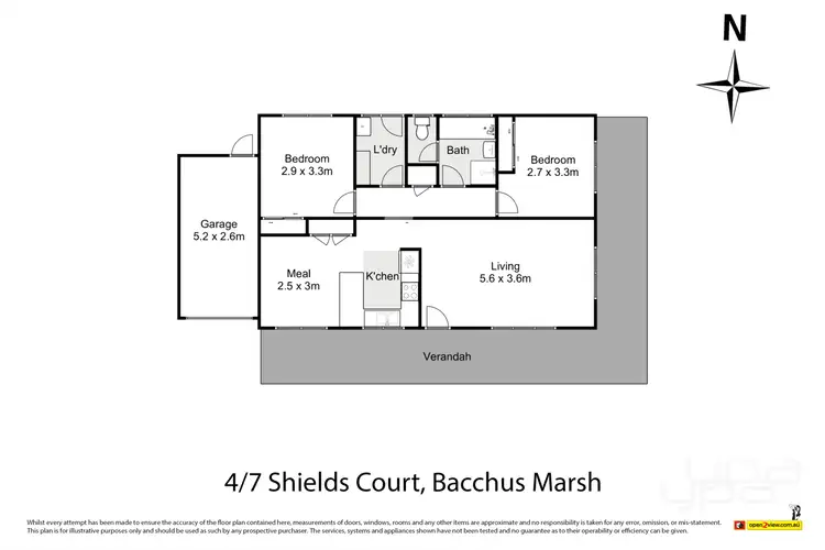 Floorplan of Homely unit listing, 4/7 Shields Court, Bacchus Marsh VIC 3340