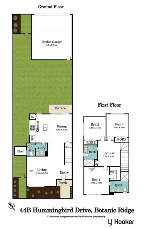 Floorplan of Homely unit listing, 44B Hummingbird Drive, Botanic Ridge VIC 3977