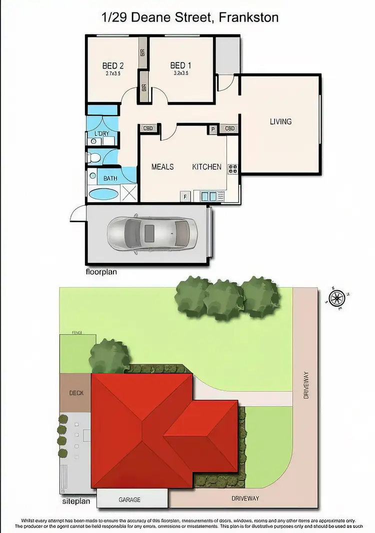 Floorplan of Homely unit listing, 1/29 Deane Street, Frankston VIC 3199