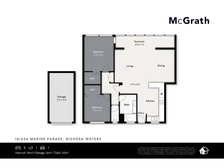 Floorplan of Homely unit listing, 18/554 Marine Parade, Biggera Waters QLD 4216