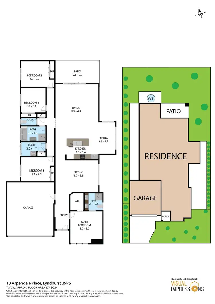 Floorplan of Homely house listing, 10 Aspendale Place, Lyndhurst VIC 3975