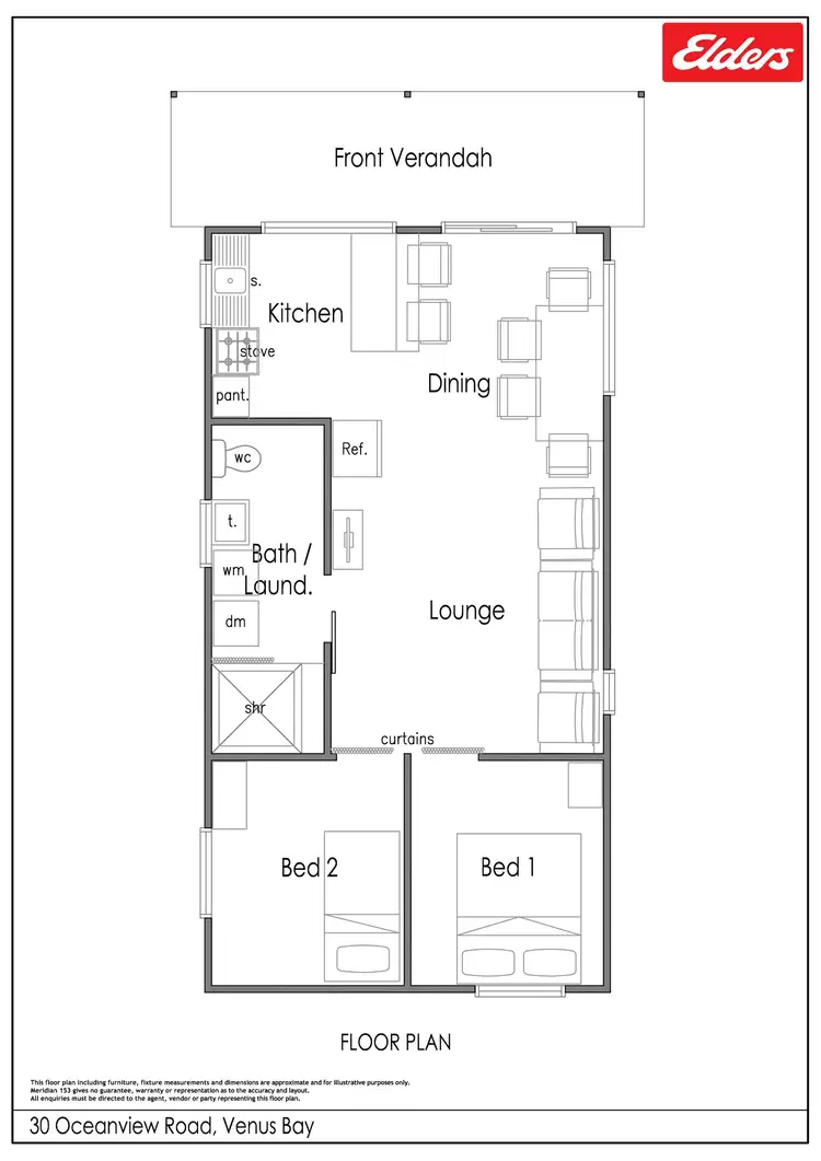 Floorplan of Homely house listing, 30 Ocean View Road, Venus Bay SA 5607