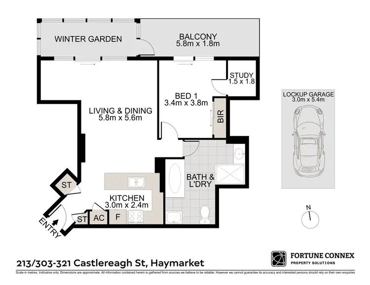 Floorplan of Homely apartment listing, 213/303-321 Castlereagh Street, Haymarket NSW 2000
