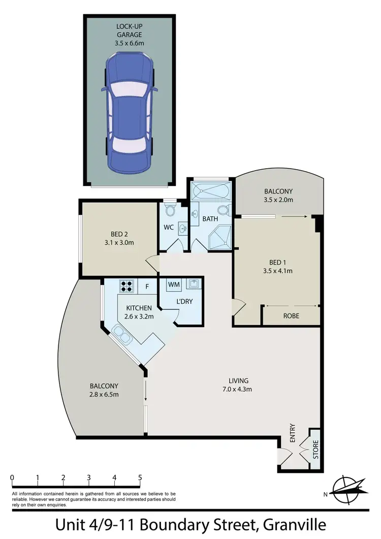 Floorplan of Homely unit listing, 4/9-11 Boundary Street, Granville NSW 2142