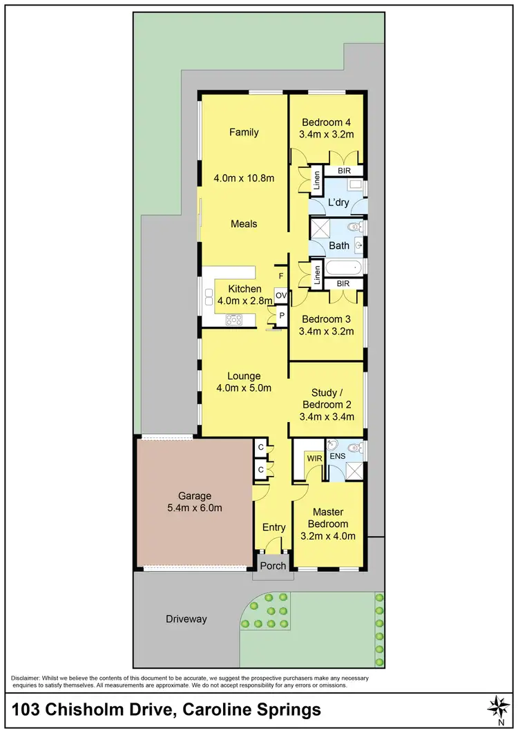 Floorplan of Homely house listing, 103 Chisholm Drive, Caroline Springs VIC 3023
