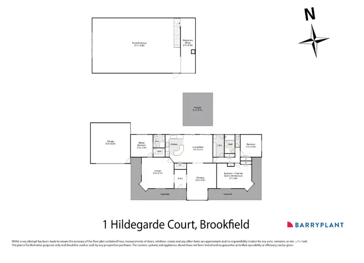 Floorplan of Homely house listing, 1 Hildegarde Court, Brookfield VIC 3338