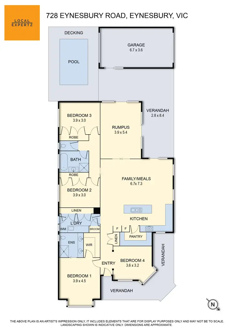 Floorplan of Homely house listing, 728 Eynesbury Road, Eynesbury VIC 3338