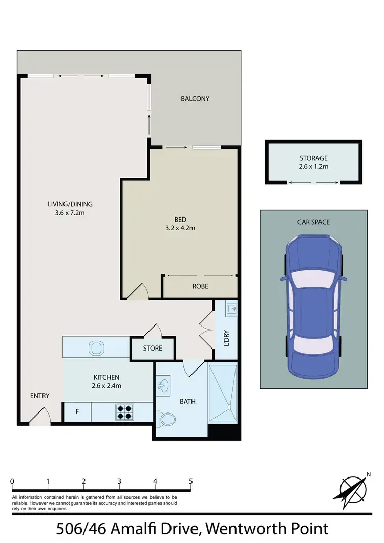 Floorplan of Homely unit listing, 506/46 Amalfi Drive, Wentworth Point NSW 2127