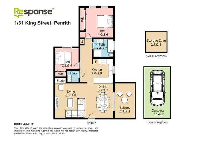 Floorplan of Homely unit listing, 1/31 King Street, Penrith NSW 2750
