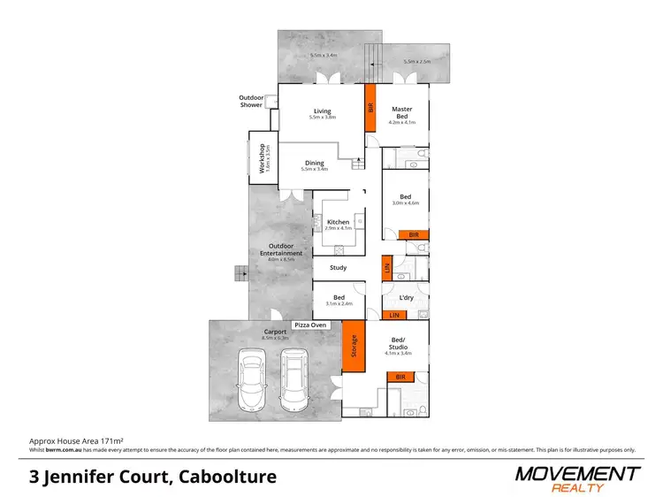 Floorplan of Homely house listing, 3 Jennifer Court, Caboolture QLD 4510