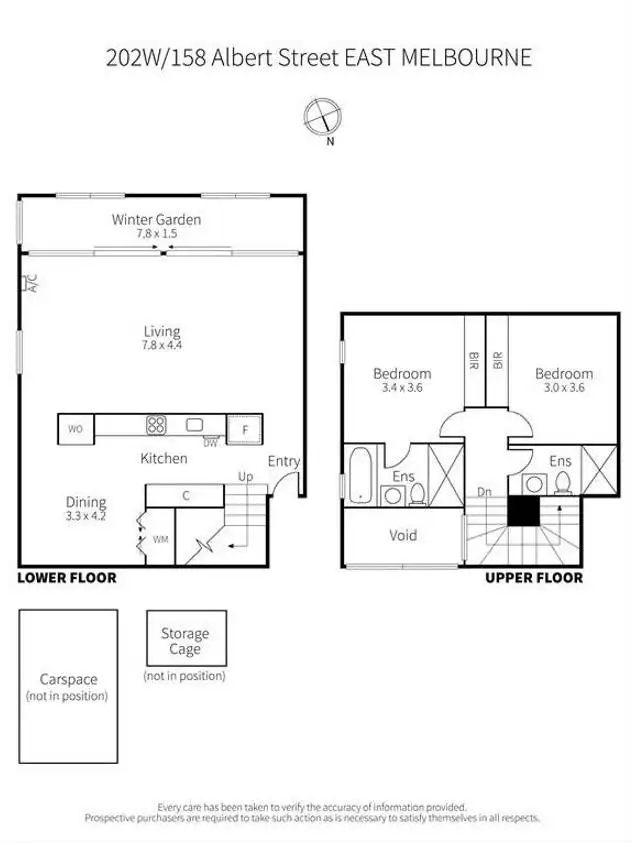 Floorplan of Homely apartment listing, 202W/158 Albert Street, East Melbourne VIC 3002