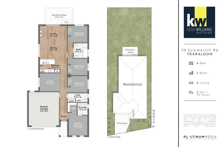 Floorplan of Homely house listing, 24 Summerhill Road, Traralgon VIC 3844