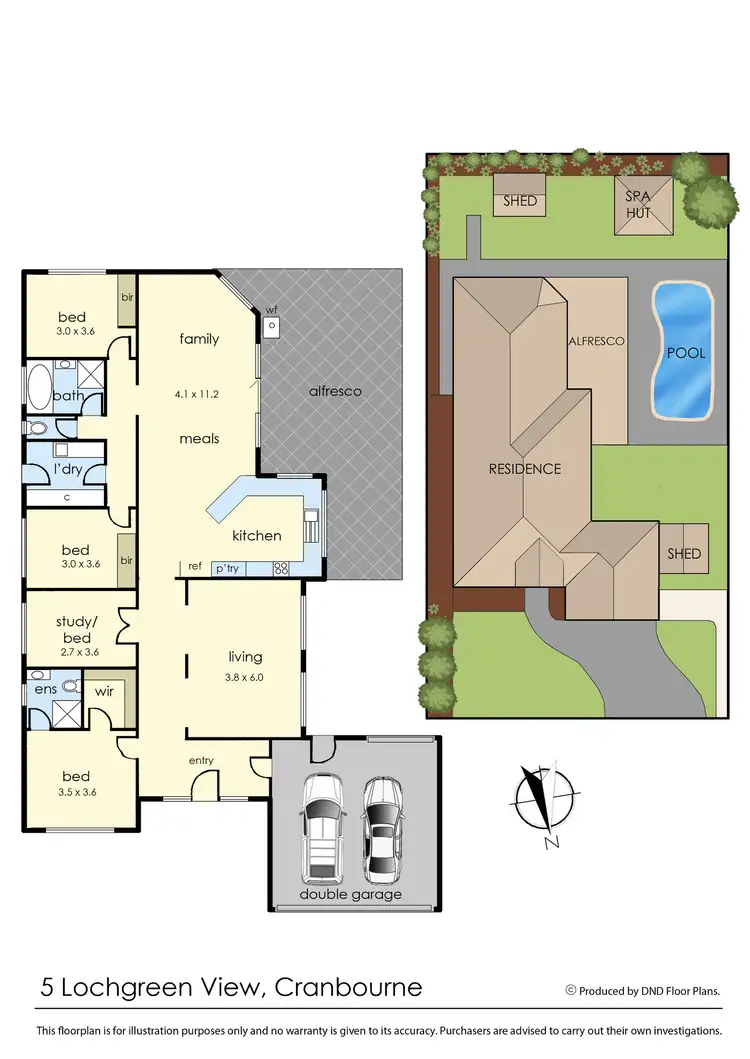Floorplan of Homely house listing, 5 Lochgreen View, Cranbourne VIC 3977