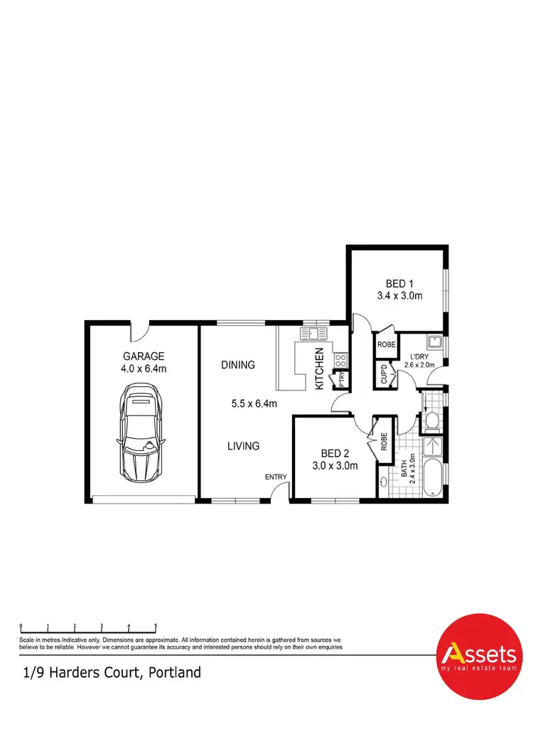 Floorplan of Homely unit listing, 1/9 Harders Street, Portland VIC 3305