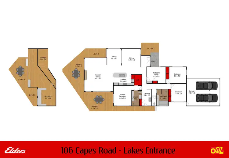 Floorplan of Homely house listing, 106 Capes Road, Lakes Entrance VIC 3909
