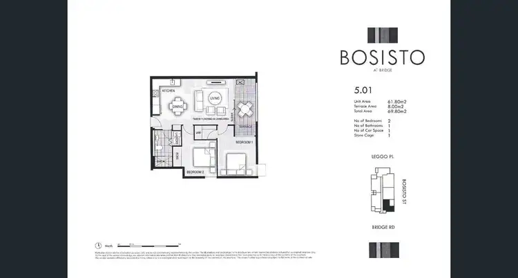 Floorplan of Homely apartment listing, 501/32 Bosisto Street, Richmond VIC 3121
