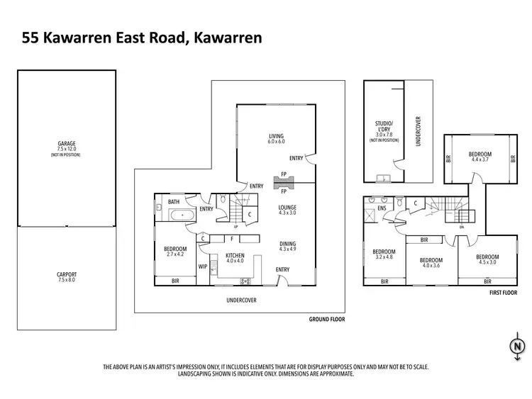 Floorplan of Homely rural property listing, 55 Kawarren East Road, Kawarren VIC 3249