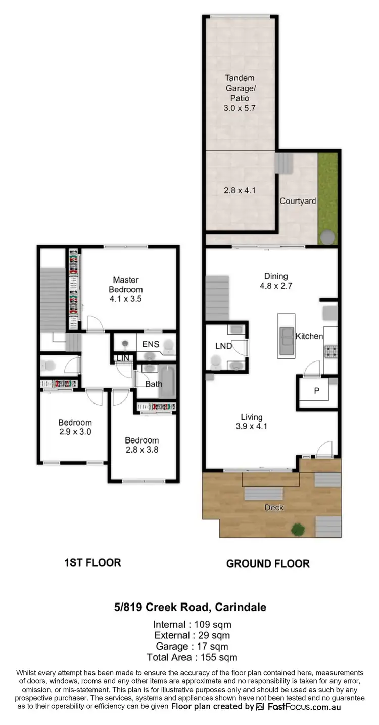 Floorplan of Homely townhouse listing, 5/819 Creek Road, Carindale QLD 4152