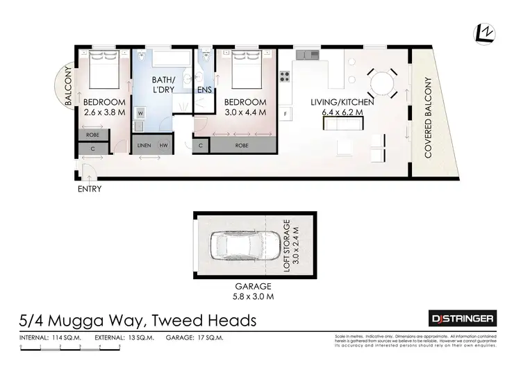 Floorplan of Homely unit listing, 5/4 Mugga Way, Tweed Heads NSW 2485