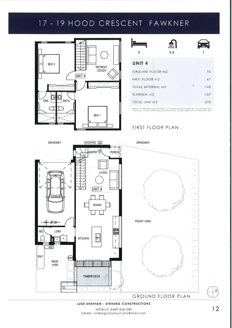 Floorplan of Homely townhouse listing, 4/17 Hood Crescent, Fawkner VIC 3060