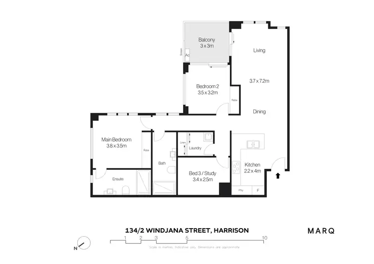 Floorplan of Homely apartment listing, 134/2 Windjana Street, Harrison ACT 2914