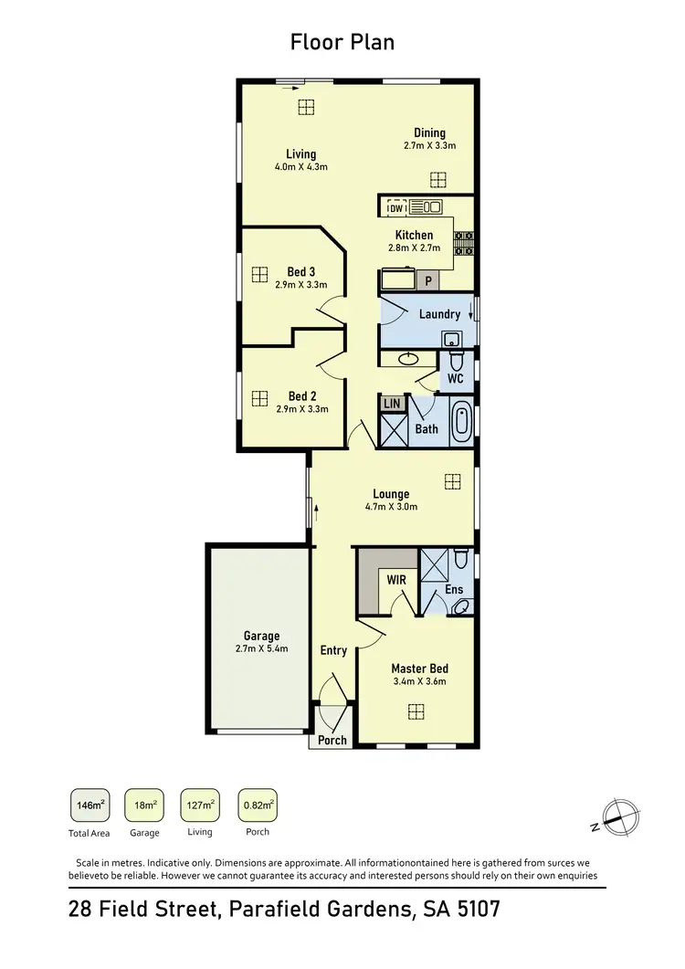Floorplan of Homely house listing, 28 Field Street, Parafield Gardens SA 5107